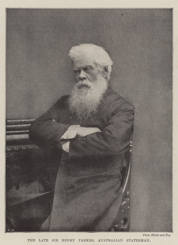 Zesnulý sir Henry Parkes, australský státník od English Photographer