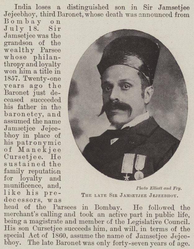 Zesnulý sir Jamsetjee Jejeebhoy od English Photographer