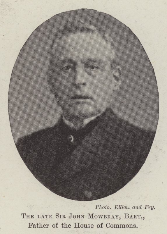 Zesnulý sir John Mowbray, Baronet, otec Dolní sněmovny od English Photographer
