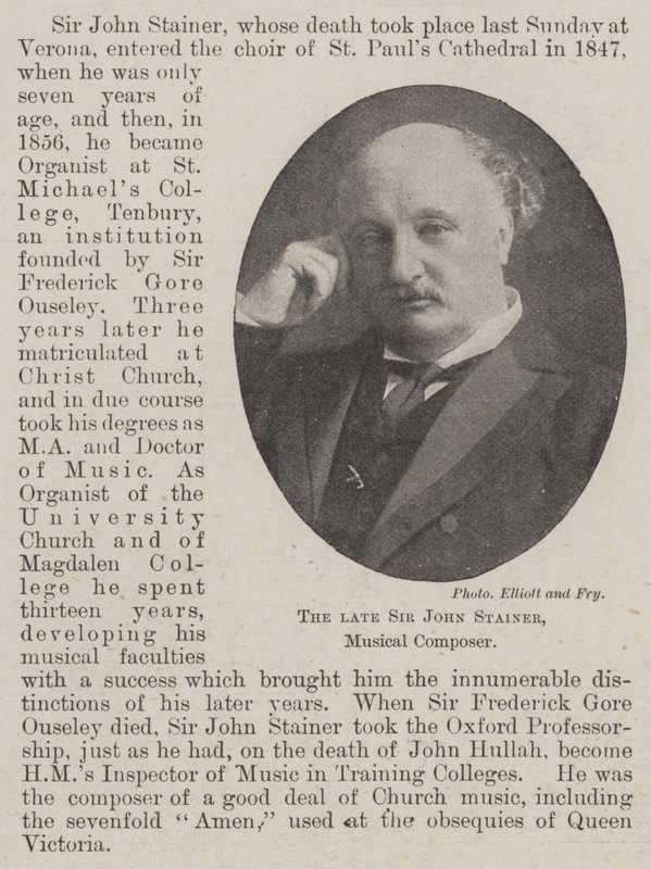 Zesnulý Sir John Stainer, hudební skladatel od English Photographer