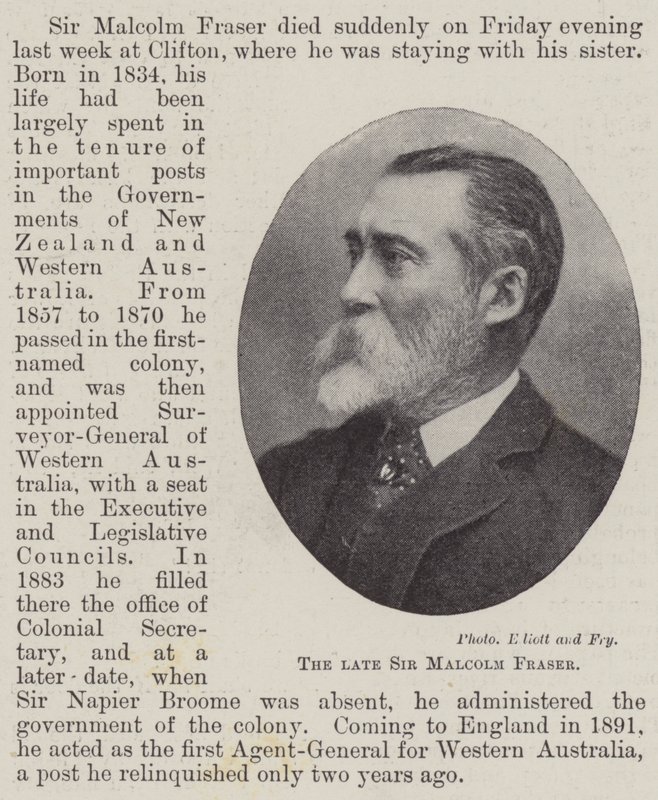 Zesnulý sir Malcolm Fraser od English Photographer