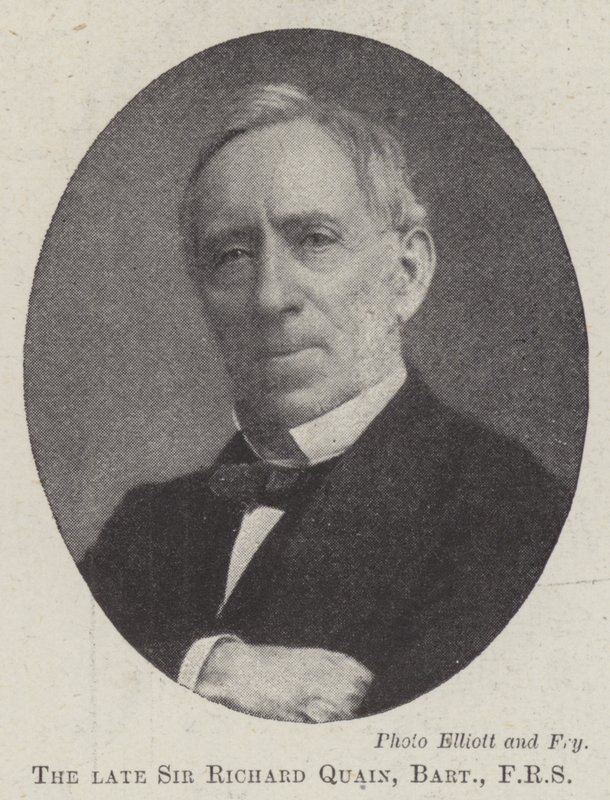 Zesnulý Sir Richard Quain, Baronet, FRS od English Photographer