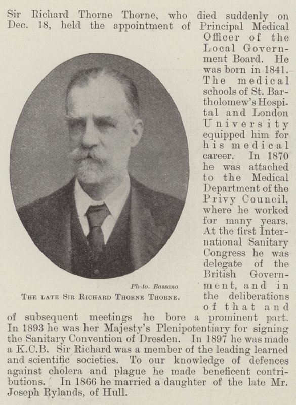 Zesnulý sir Richard Thorne Thorne od English Photographer