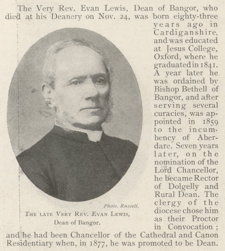 Zesnulý velmi reverend Evan Lewis, děkan z Bangoru od English Photographer