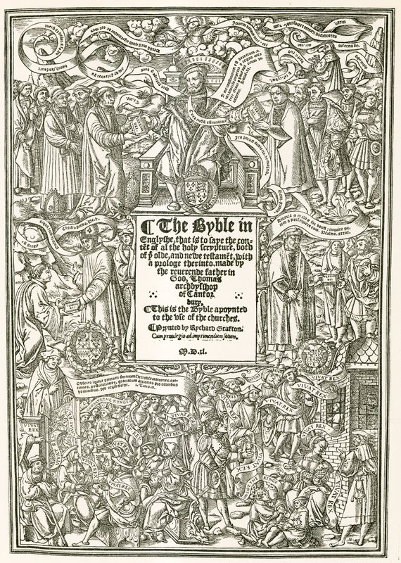 Titulní strana Cranmers Bible, AD 1540 od English Photographer