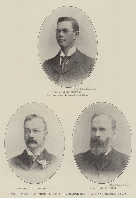 Tři prominentní členové Johannesburgské národní reformní unie od English Photographer