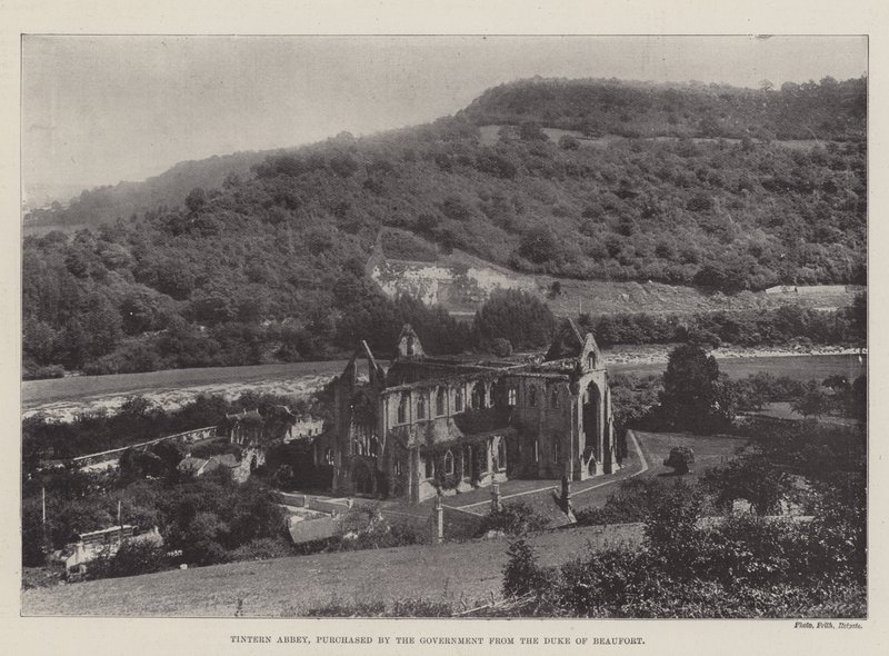 Tintern Abbey, zakoupené vládou od vévody z Beaufortu od English Photographer