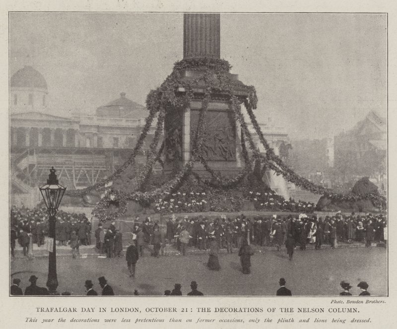 Trafalgarský den v Londýně, 21. října, vyznamenání Nelsonova sloupu od English Photographer