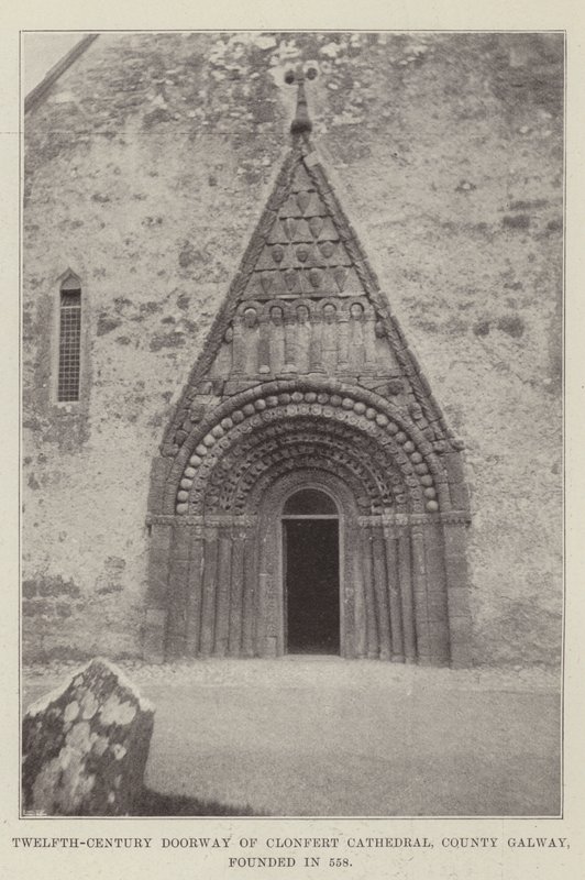 Dveře katedrály Clonfert z 12. století, hrabství Galway, založené v roce 558 od English Photographer