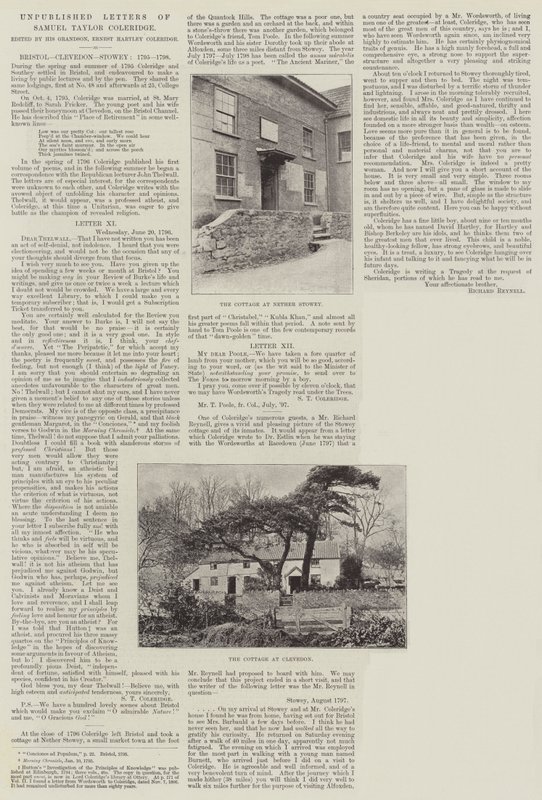 Nepublikované dopisy Samuela Taylora Coleridge od English Photographer