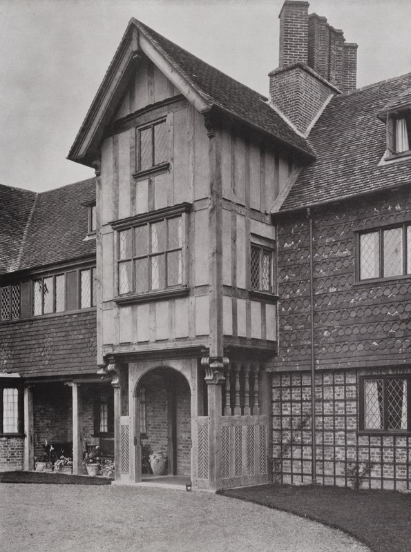 Upton Grey House, Winchfield, Hants, Anglie (černobílá fotografie) od English Photographer