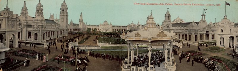 Pohled z paláce dekorativních umění, francouzsko-britská výstava, Londýn, 1908 od English Photographer