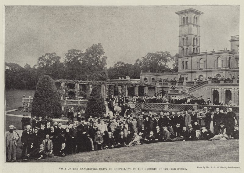 Návštěva Manchester Unity of Oddfellows v Grounds of Osborne House od English Photographer