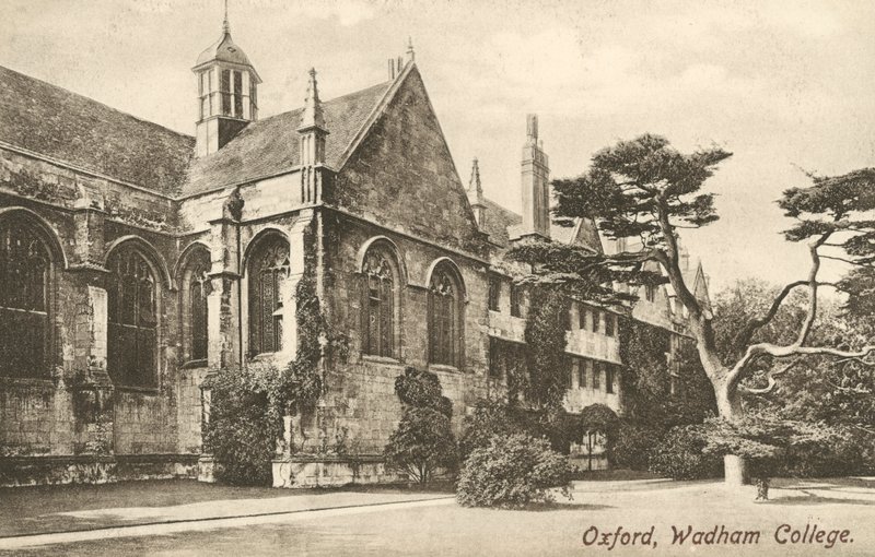Wadham College, Oxford, Oxfordshire (čb fotografie) od English Photographer