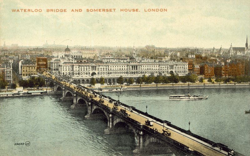Waterloo Bridge a Somerset House (barevná fotografie) od English Photographer