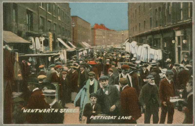 Wentworth Street, Petticoat Lane, Londýn od English Photographer