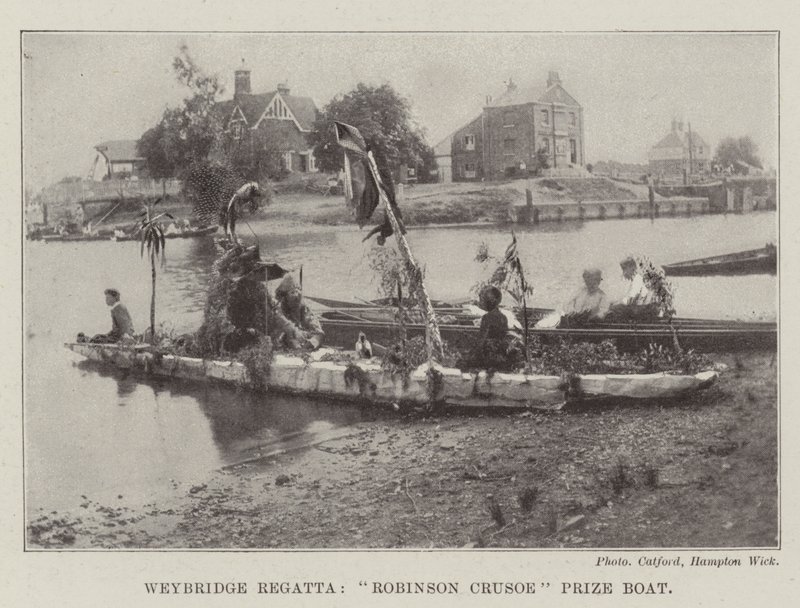 Weybridge Regatta, loď Robinson Crusoe Prize od English Photographer