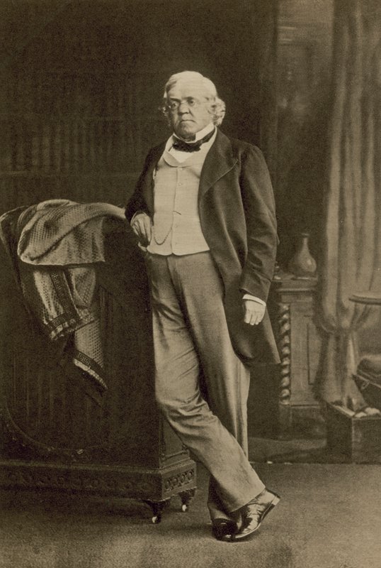 William Makepeace Thackeray, anglický spisovatel a satirik (čb fotografie) od English Photographer