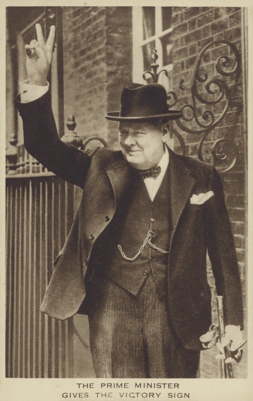 Winston Churchill (černobílá fotografie) od English Photographer
