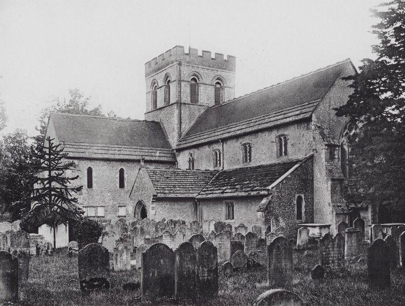 Worthing: Broadwater Church (černobílá fotografie) od English Photographer