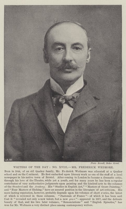 Spisovatelé dne, pan Frederick Wedmore od English Photographer