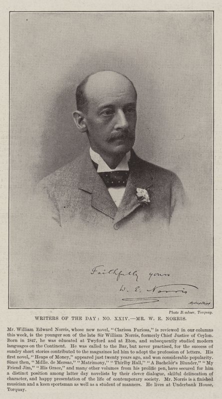 Spisovatelé dne, pan W E Norris od English Photographer