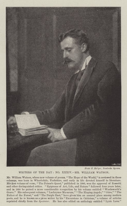 Spisovatelé dne, pan William Watson od English Photographer