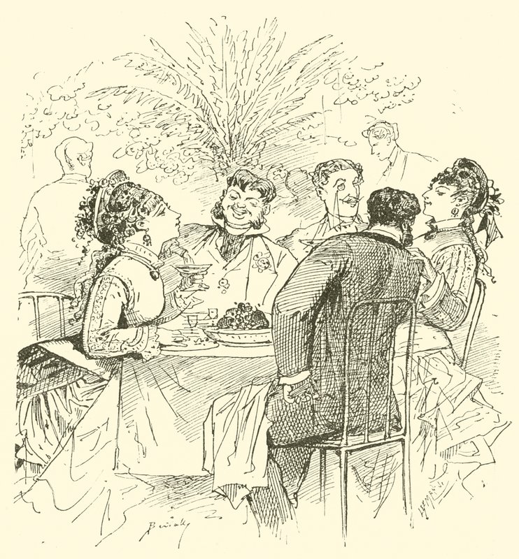 Kavárenská scéna 19. století od English School