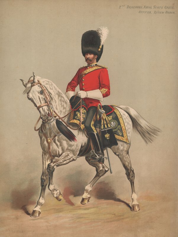 2. dragouni, Royal Scots Greys, důstojník, revizní řád od English School