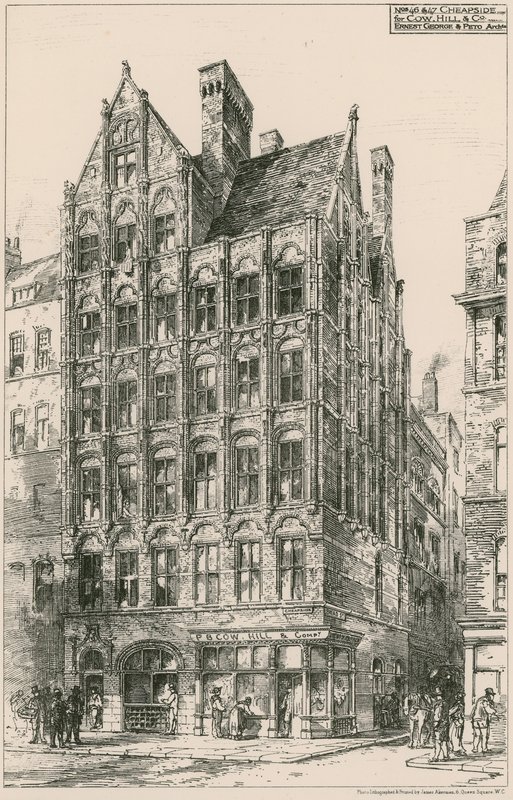 46-47 Cheapside; Ernest George & Peto, architekti od English School