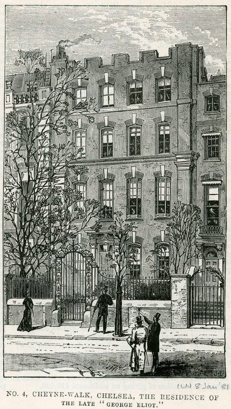 4 Cheyne Walk, Chelsea, sídlo zesnulého George Eliota od English School