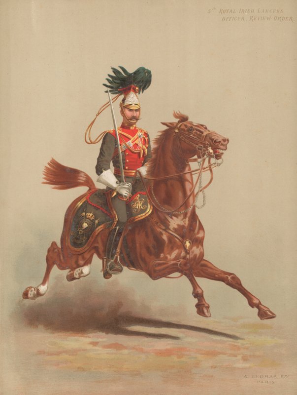 5. Royal Irish Lancers, důstojník, revizní příkaz od English School