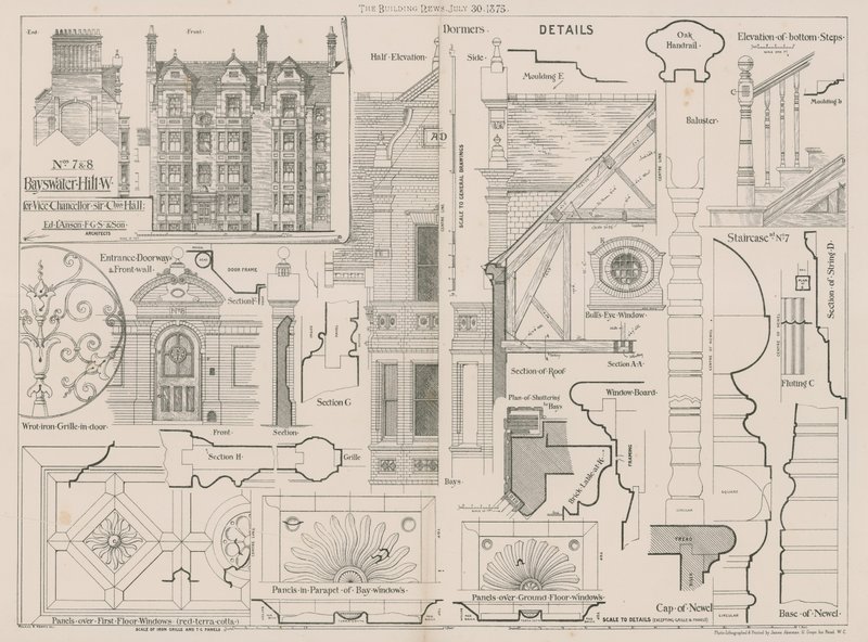 7 a 8 Bayswater Hill, Londýn od English School