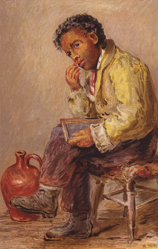 Hnědá studie (barevná litografie) od English School