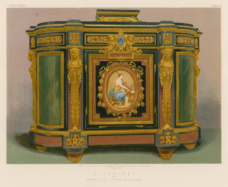 Kabinet od pánů J a T Scotta, Edinburgh od English School