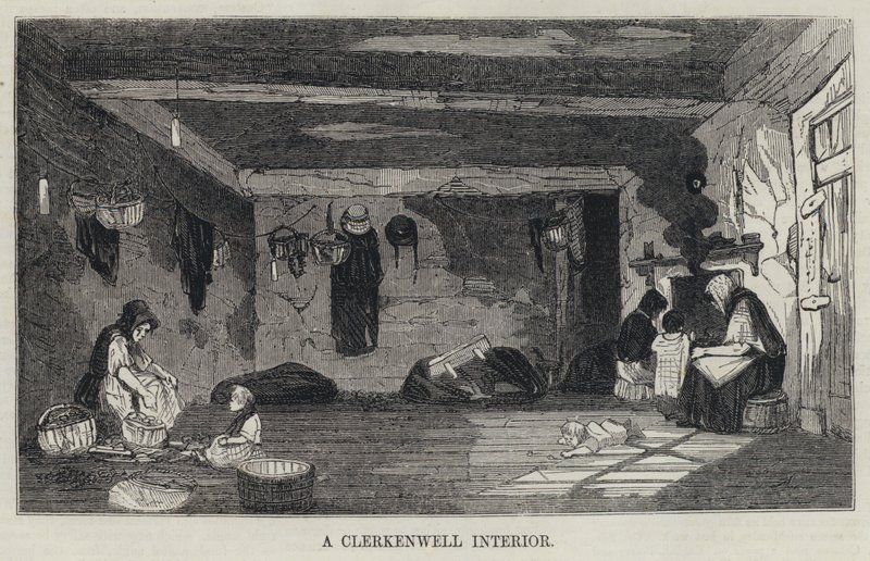 A Clerkenwell Interior (rytina) od English School