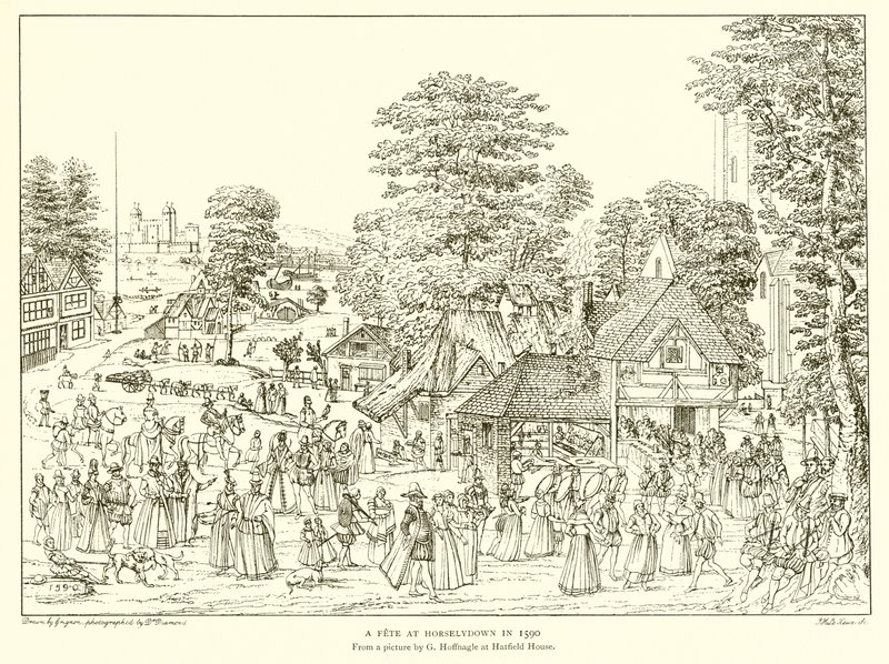 Slavnost v Horselydown v roce 1590 od English School
