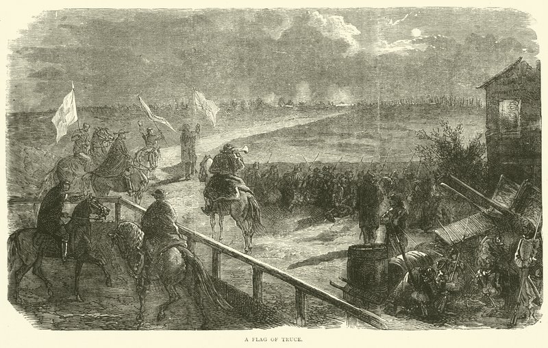 Vlajka příměří, prosinec 1870 od English School