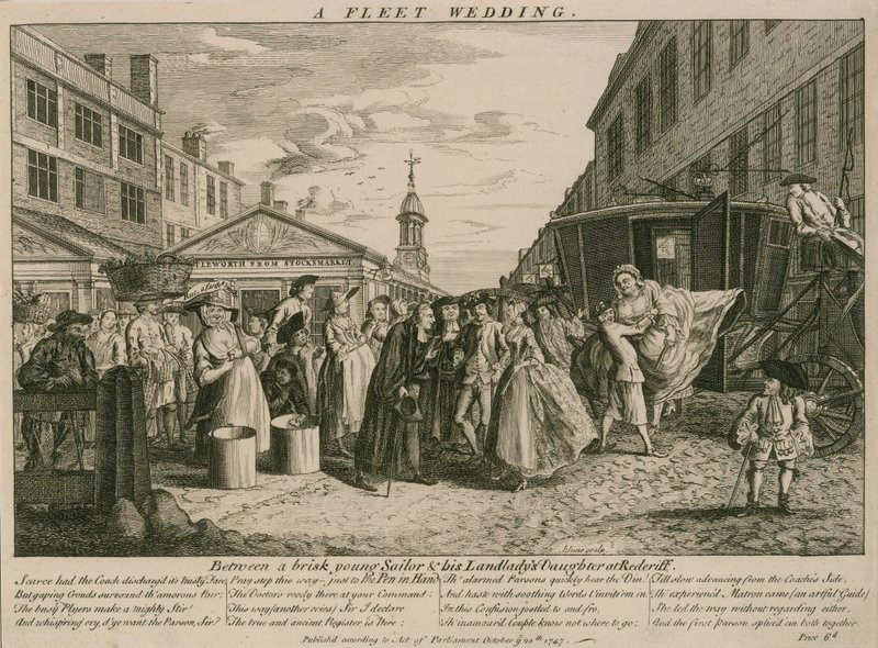 Svatba námořníka a dcery jeho domácího v Rederiffu od English School