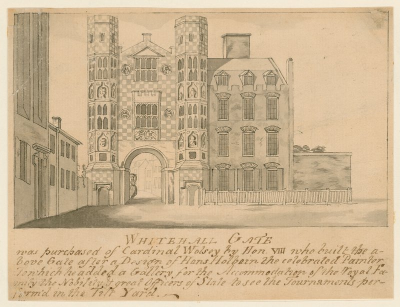 Brána patřící ke Starému paláci Whitehall od English School