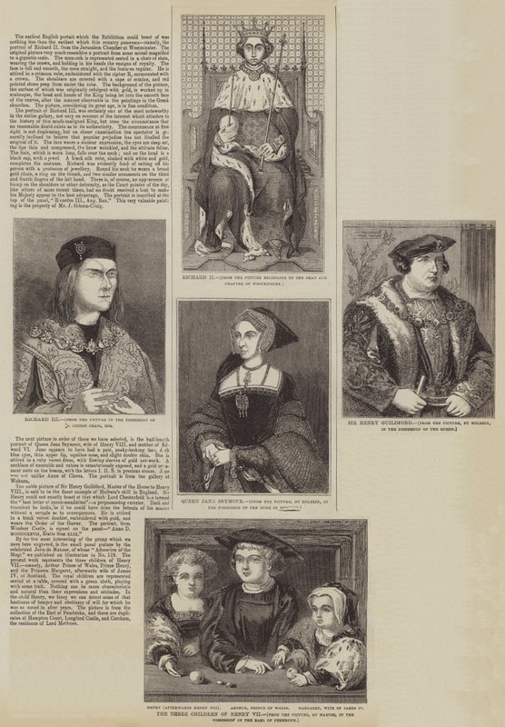 Skupina raných portrétů (rytina) od English School