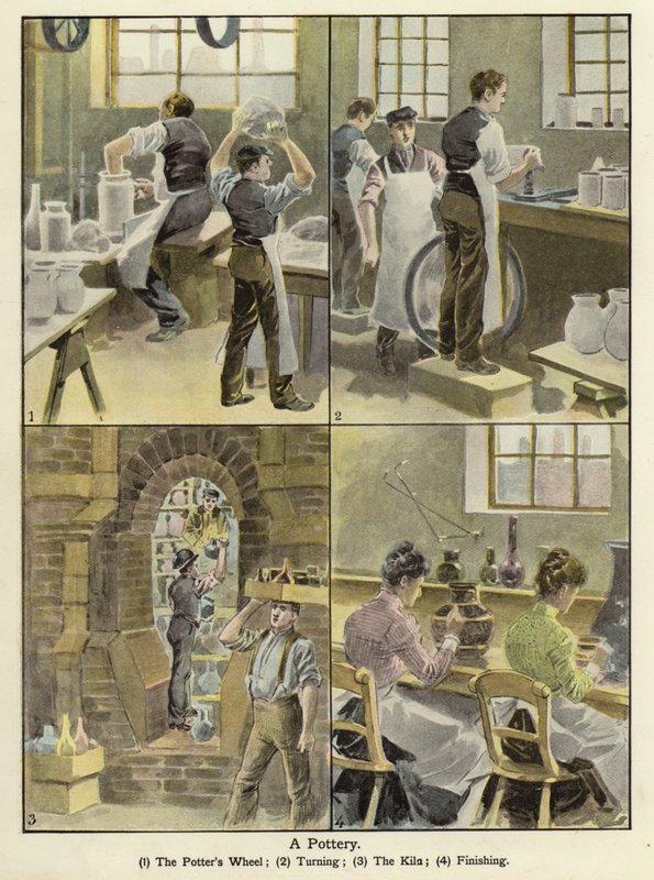 Keramika (barevná lito) od English School