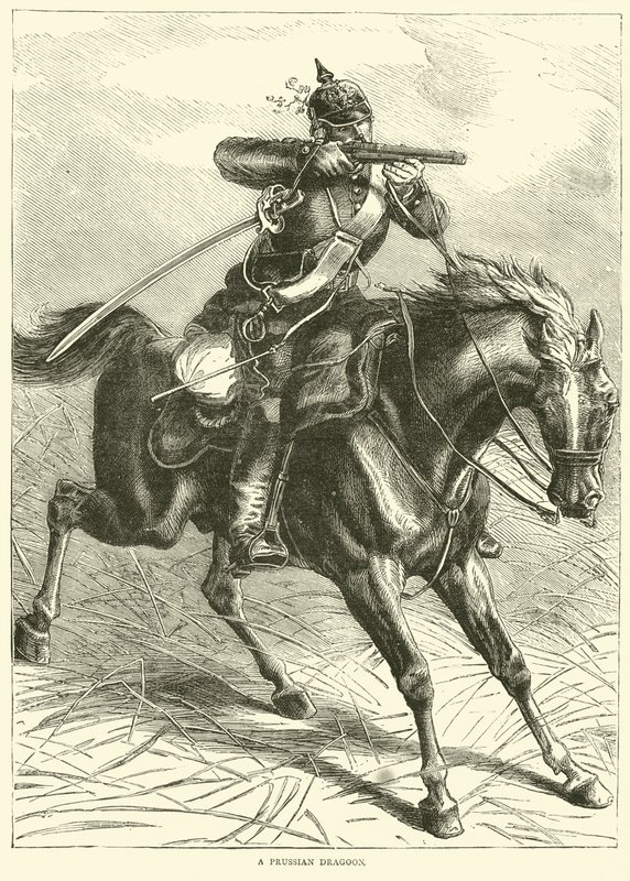 Pruský dragoun, září 1870 od English School
