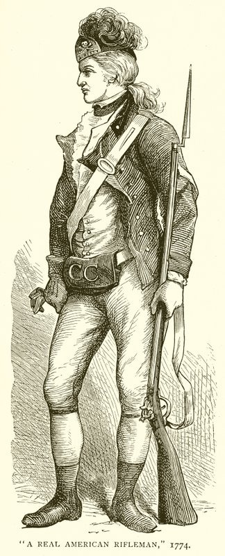 Skutečný americký střelec, 1774 od English School