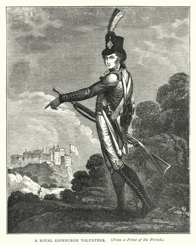 A Royal Edinburgh Volunteer (rytina) od English School