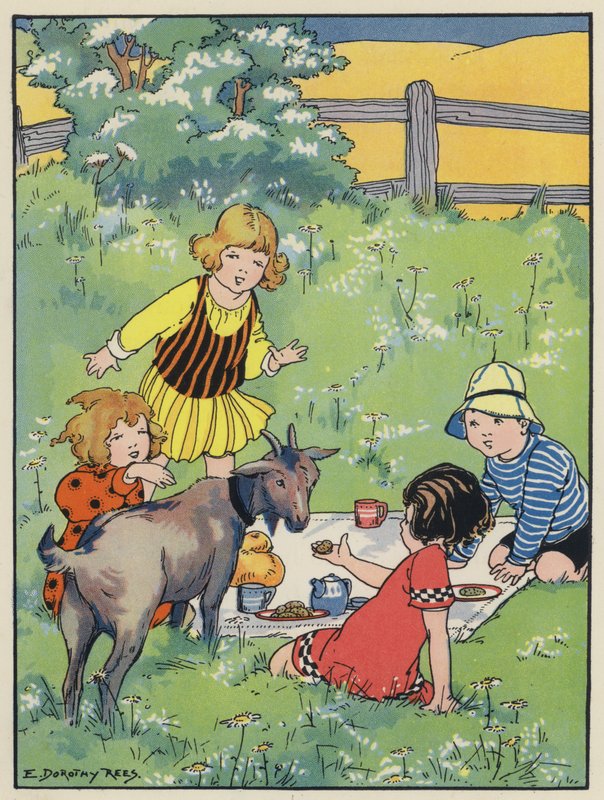 Vítaný host (barevná litografie) od English School