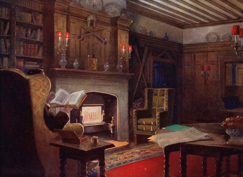 Útulný koutek v kuřáckém salonku (barva litho) od English School