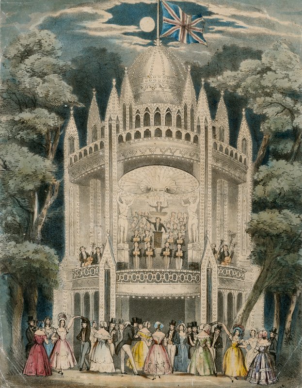 Tanec ve Vauxhall Gardens v Londýně od English School