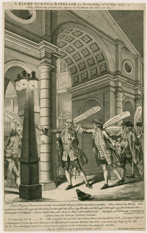 Noční scéna v Ranelagh, Londýn, dne 6. května 1752 od English School