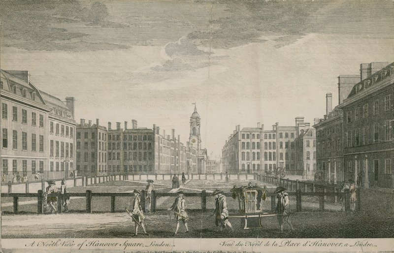 Severní pohled na Hanover Square, Londýn od English School